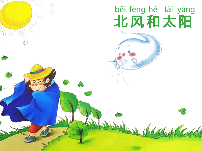 北風(fēng)和太陽的故事配圖