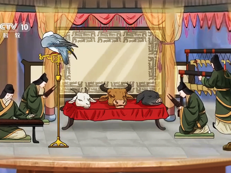 魯侯款待海鳥(niǎo)的場(chǎng)景